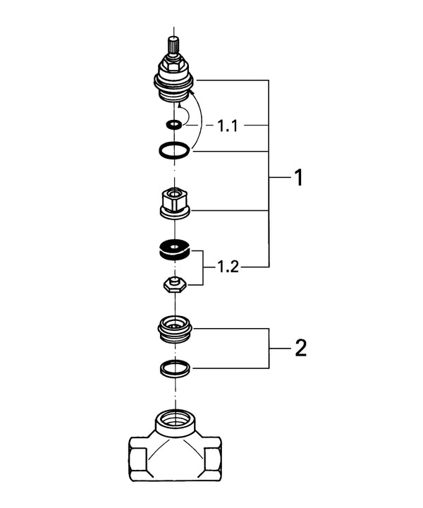 Grohe Gömme Valf 3/4″ - 29802000