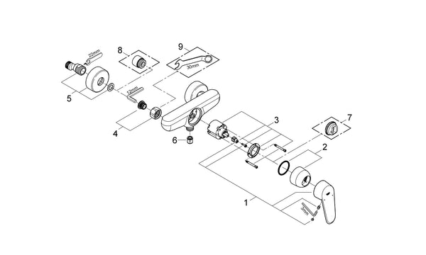 Grohe Eurodisc  Cosmopolitan Tek Kumandalı Duş Bataryası - 33569002