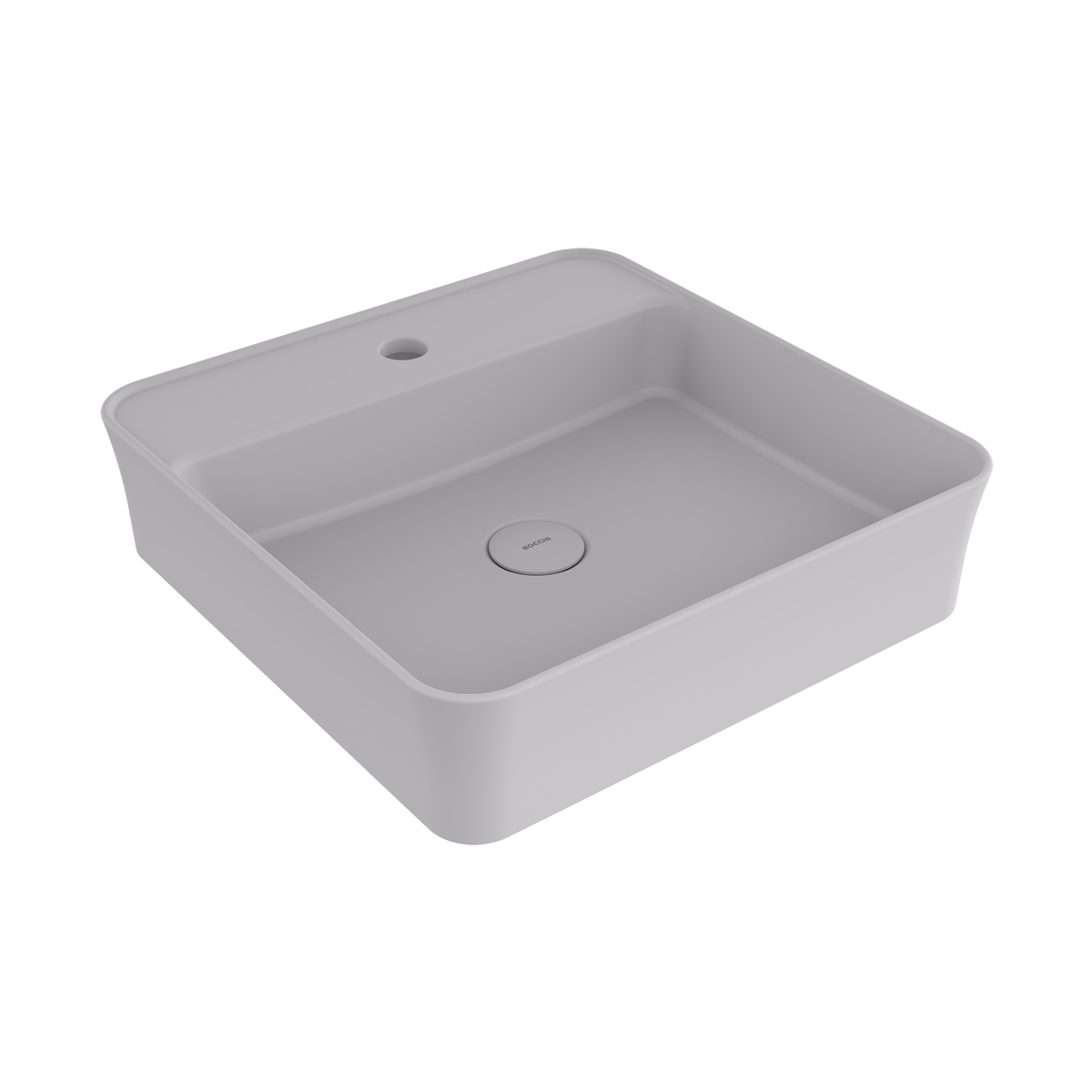 Bocchi Sottile Slim Line Batarya Bankli Kare Lavabo 45X45cm. Mat Gri̇ - 1598-006-0126