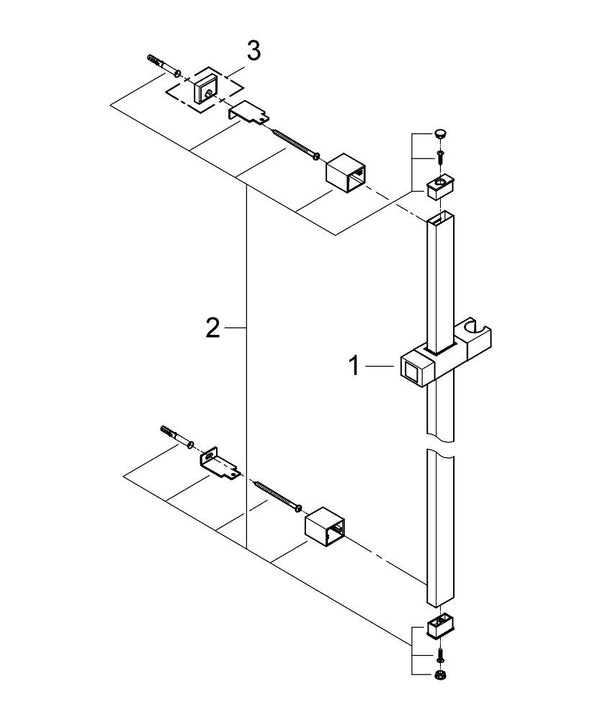 Grohe Euphoria  Cube Duş Sürgüsü, 900 Mm - 27841000