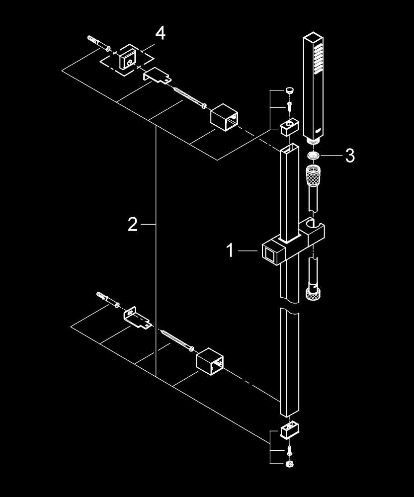 Grohe Euphoria  Cube  Stick Sürgülü Duş Seti - 27700000
