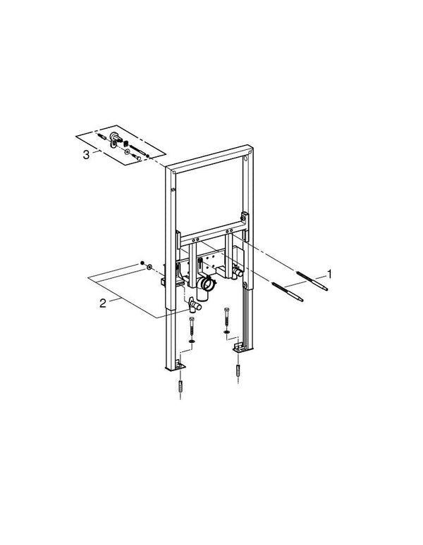 Grohe Rapid  S L Bide Için Gömme Rezervuar, 0.82 M Montaj Yüksekliği - 38543000