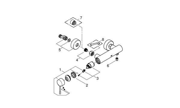 Grohe Essence Tek Kumandalı Duş Bataryası - 25252KF1