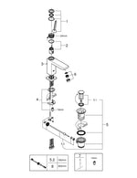 Grohe Eurocube  Joy Tek Kumandalı Lavabo Bataryası  M- Boyut - 23657000