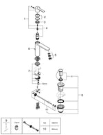 Grohe Lineare Tek Kumandalı Lavabo Bataryası  S- Boyut - 32114DC1