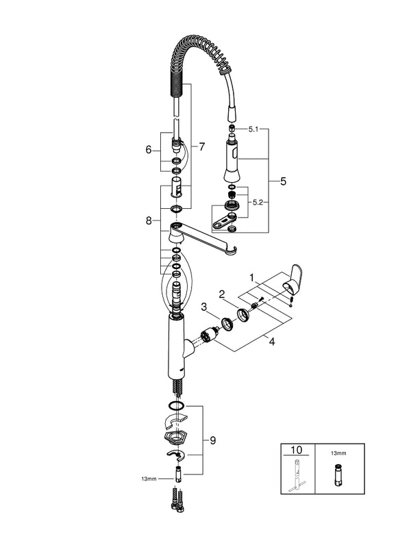 Grohe K7 Tek Kumandalı Eviye Bataryası - 31379000
