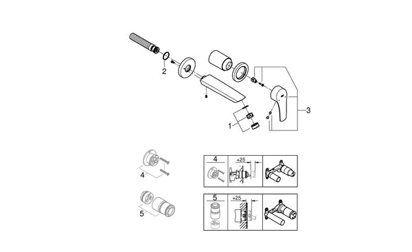 Grohe Eurosmart2 delikli lavabo bataryası  S- Boyut - 29337003