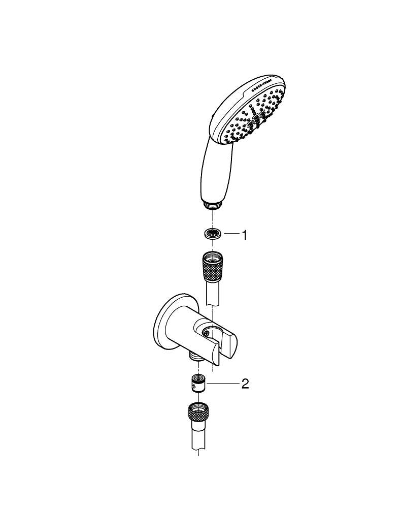 Grohe Tempesta 110 Wall Holder Set 2 Sprays ( Rain,  Jet) - 264062433