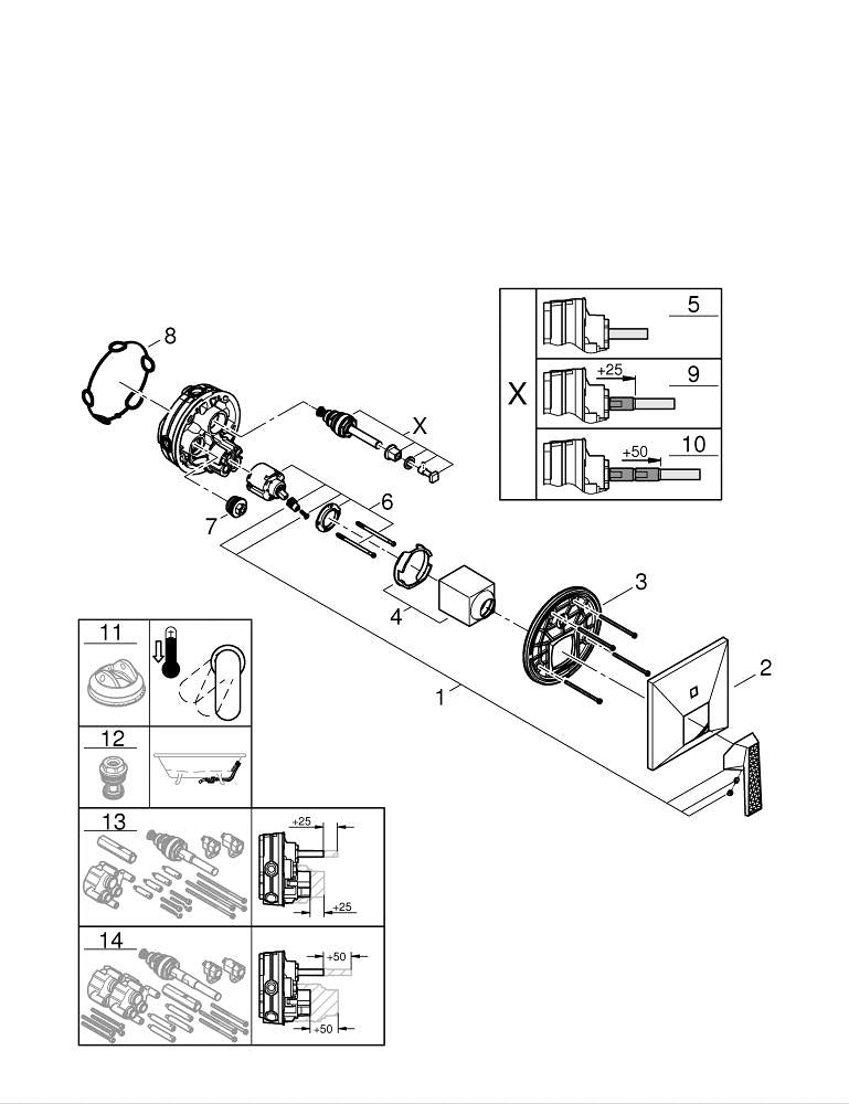 Grohe Allure  Brilliant  Private  Collection Ankastre Banyo/Duş Bataryası - 24425000