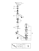 Grohe G R O H E  Cubeo Tek Kumandalı Lavabo Bataryası  M- Boyut - 1017490000