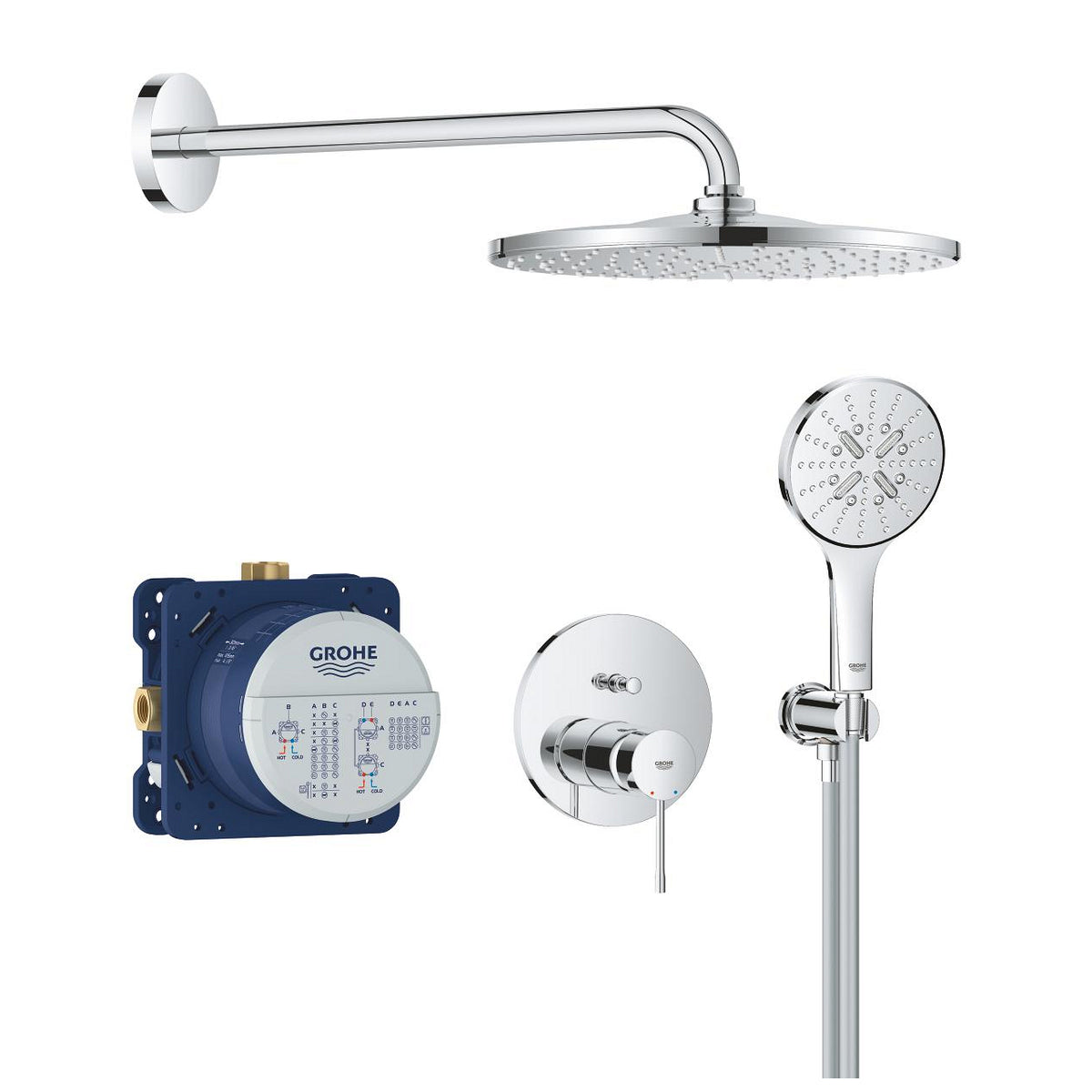 Grohe Essence Tek Kumandalı 3 Yönlü Banyo Bataryası - 24169A01