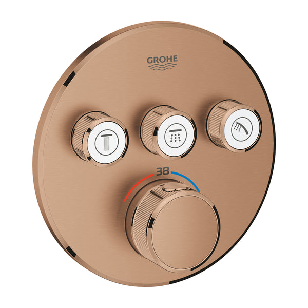 Grohe Grohtherm  Smart Control Üç Valfli Akış Kontrollü, Ankastre Termostatik Duş Bataryası - 29121DL0