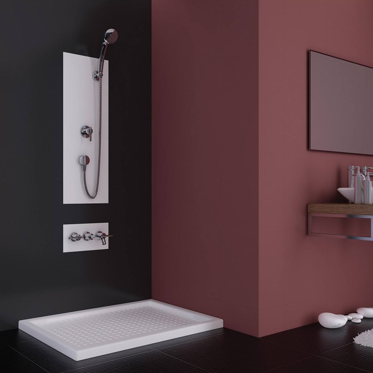 100x70x6 Diktörtgen Flat Duş Teknesi