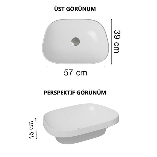 VitrA Frame Tezgahüstü Lavabo 5653B403-0016