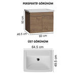 VitrA Quadrum Lavabo Dolabı 62540