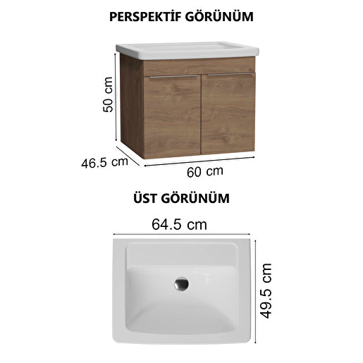 VitrA Quadrum Lavabo Dolabı 62540
