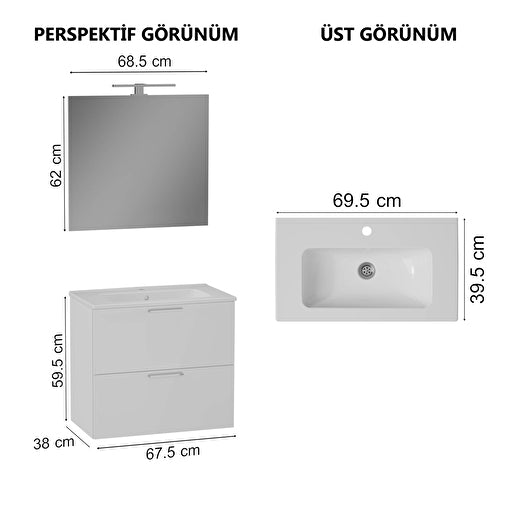 VitrA Ardea Banyo Dolabı Seti 67088