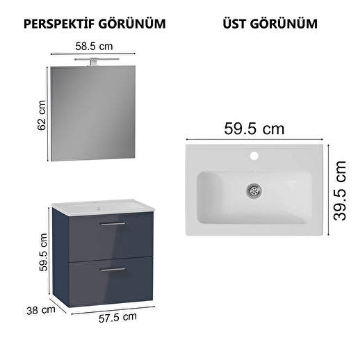 VitrA Mia Banyo Dolabı Seti 75102