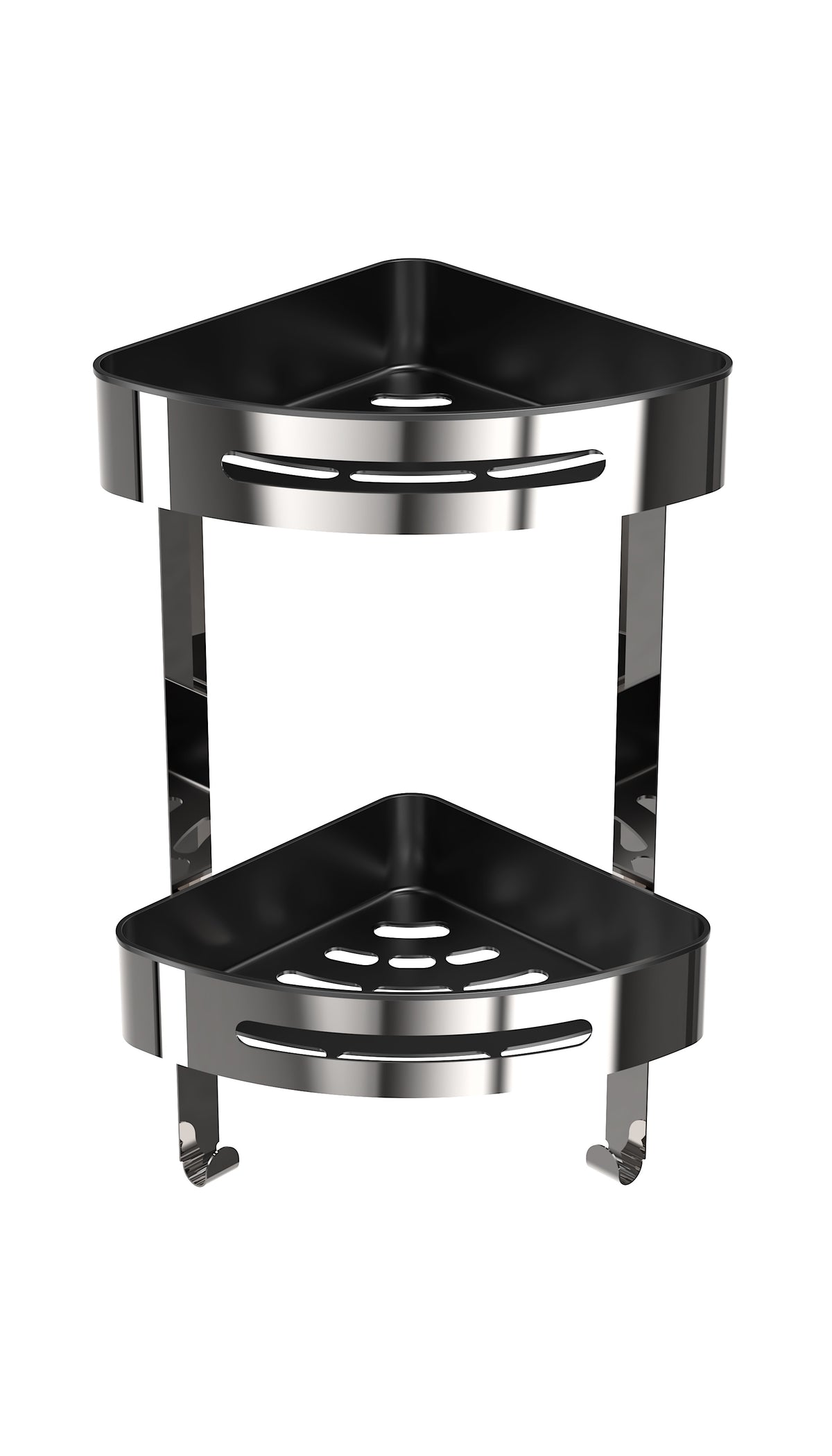 Duş Malzemelik/şampuanlık, Köşe İkili 20x20 Cm Parlak P. Çelik