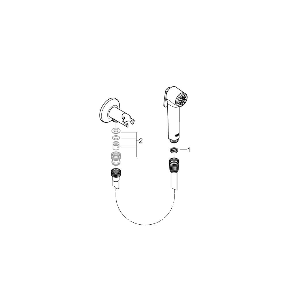 Grohe Tempesta-F Trigger Spray 30 Duş Seti Cool Sunrise - 27513GL1