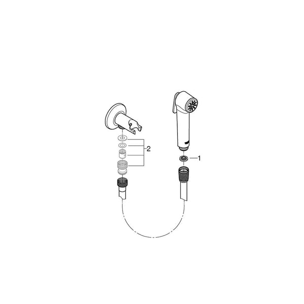 Grohe Tempesta-F Trigger Spray 30 Duş Seti Cool Sunrise - 27513GL1