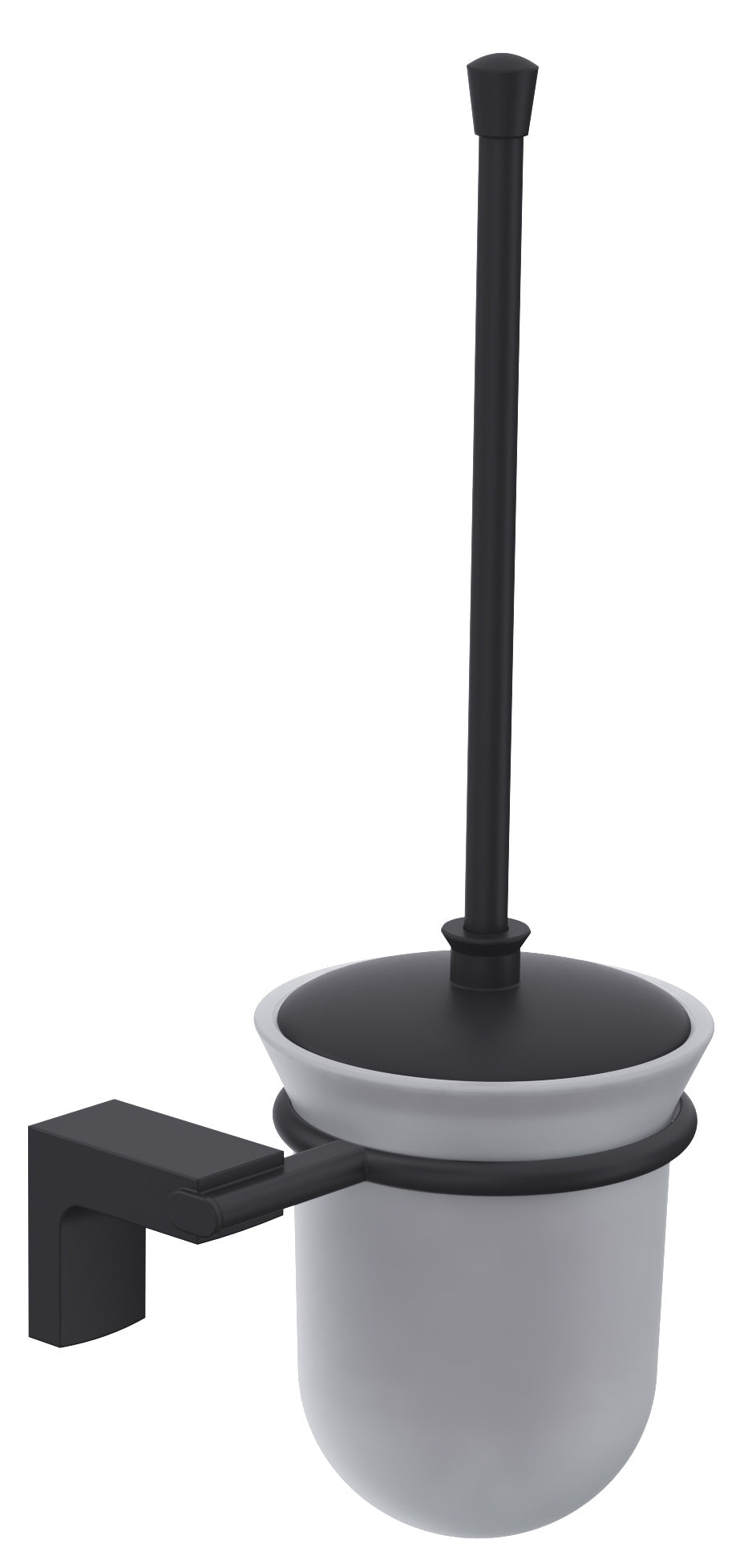 Viona Tuvalet Fırçalık (buzlu Cam) Mat Siyah