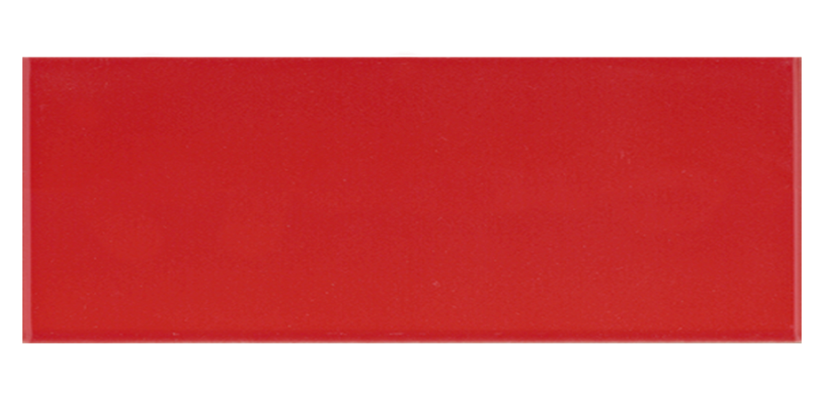 Art Mosaic Flat 10x30 / 4”x12” Red Glossy Duvar Karosu