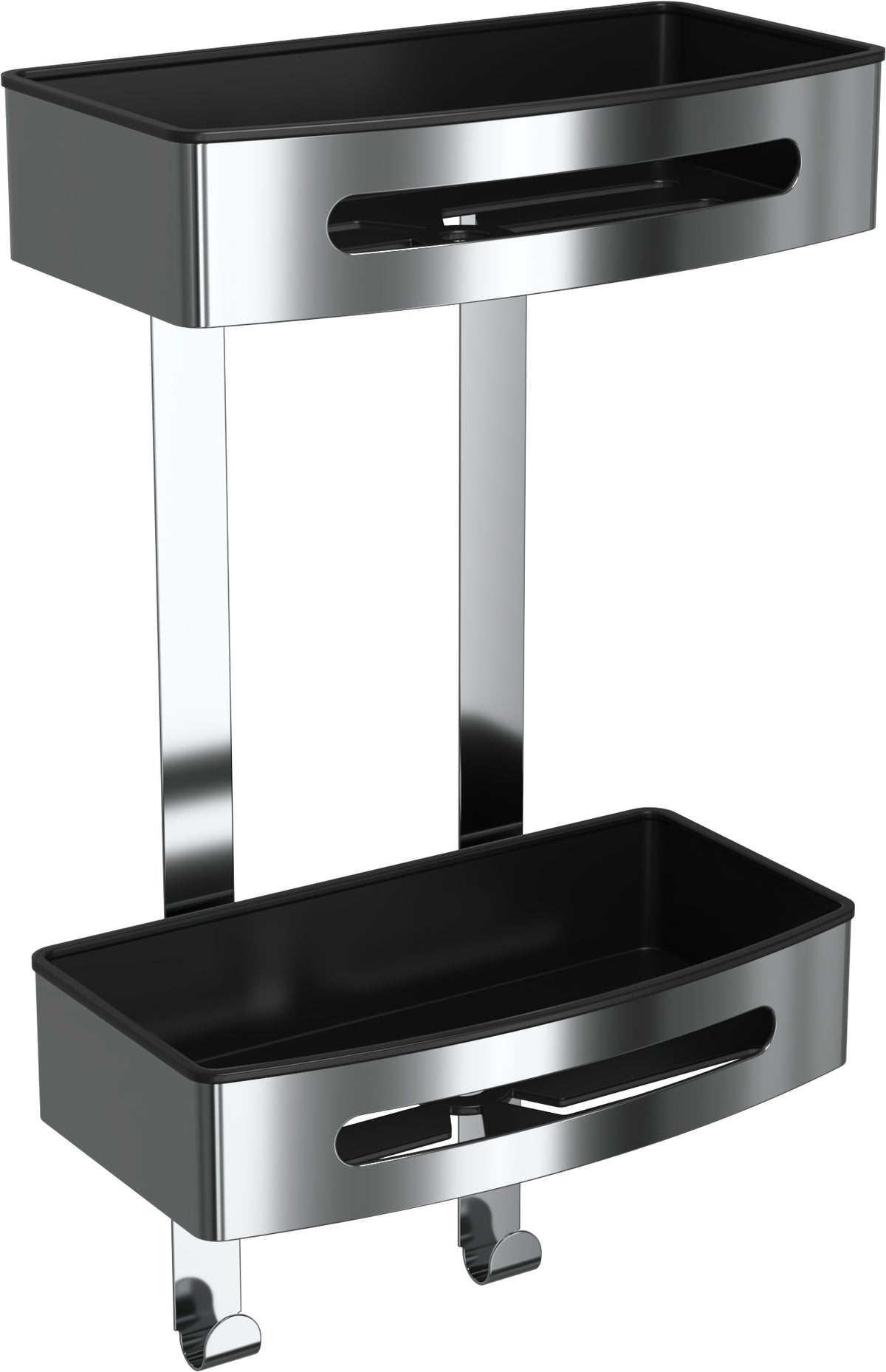 Duş Malzemelik/şampuanlık, Düz İkili 20x20 Cm Parlak P. Çelik