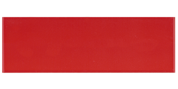 Art Mosaic Flat 10x40 / 4”x16” Red Glossy Duvar Karosu