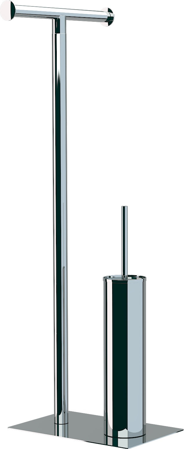 Tuvalet Kağıtlık Ve Fırçalık Ayaklı Krom