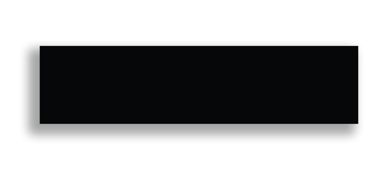 Art Mosaic Flat 7,5x30 / 3"x12" Black Glossy Duvar Karosu