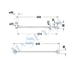 D-Code Havlu Askısı 60 cm - 3