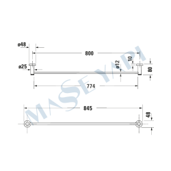 D-Code Havlu Askısı 80 cm - 3