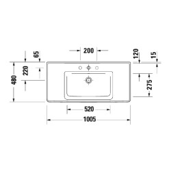 Duravit D-Neo Etajerli Lavabo 100 cm 2367100000 - 2