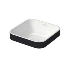 Duravit Happy D.2 Plus Tezgah Üstü Lavabo 40 cm Beyaz-Mat Antrasit 2359406100 - 1