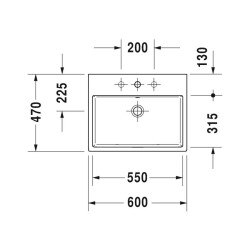 Duravit Vero Air Tezgahüstü Lavabo 60 cm 2350600027 - 2