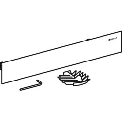 Duvar süzgeci için Geberit hazır montaj seti, fırçalanmış Paslanmaz Çelik kapak: Fırçalanmış paslanmaz çelik - 2