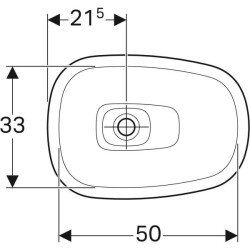 Geberit Citterio çanak lavabo: B=56cm, T=40cm, Batarya deliği=Yok, Taşma deliği=Yok, Beyaz / KeraTect - 3