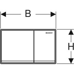 Geberit kumanda kapağı Omega60, 2 kademeli deşarj için, hemyüz: siyah, aynalı, parlak krom - 3