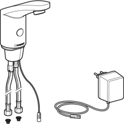 Geberit lavabo bataryası Type 185, elektrikli: Parlak krom, Mikser=Mikserli - 2