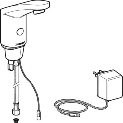 Geberit lavabo bataryası Type 185, elektrikli: Parlak krom, Mikser=Miksersiz - 2