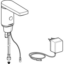 Geberit lavabo bataryası Type 186, elektrikli: Parlak krom, Mikser=Miksersiz - 2