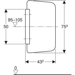 Geberit pisuvar bölme paneli: Beyaz - 3