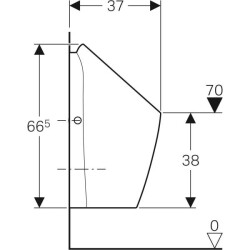 Geberit pisuvar Preda, susuz: Beyaz - 4