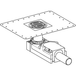 Girişte 90–220 mm şap yüksekliği için Geberit yer süzgeci: d=50mm - 2