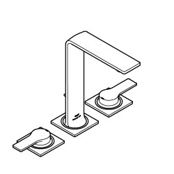 Grohe Allure 3 Delikli Lavabo Bataryası 1/2' M-Boyut - 20188DL1 - 3