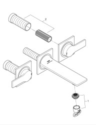 Grohe Allure 3 Delikli Lavabo Bataryası 1/2' S-Boyut - 20189DL2 - 2