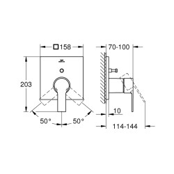 Grohe Allure Ankastre Banyo/Duş Bataryası - 19315001 - 2