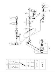 Grohe Allure Brilliant Private Collection 3 Delikli Lavabo Bataryası L-Boyut - 20669000 - 2