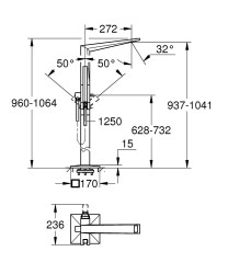 Grohe Allure Brilliant Private Collection Yerden Küvet Bataryası - 24422000 - 3